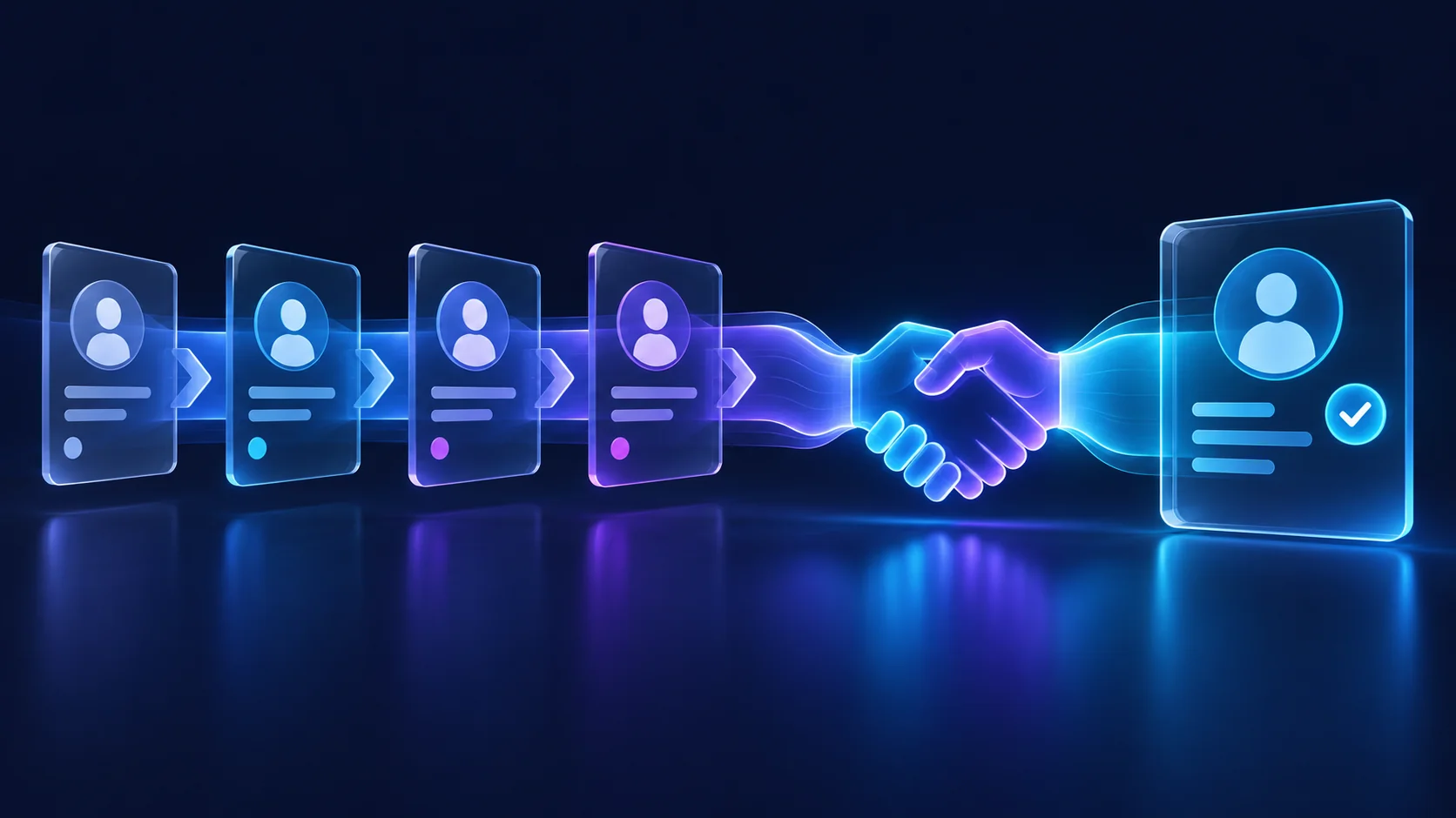 Etapas de ventas y fichas de clientes conectadas.